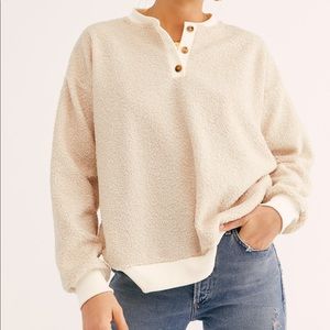 DONNI henley Sherpa pull over size M